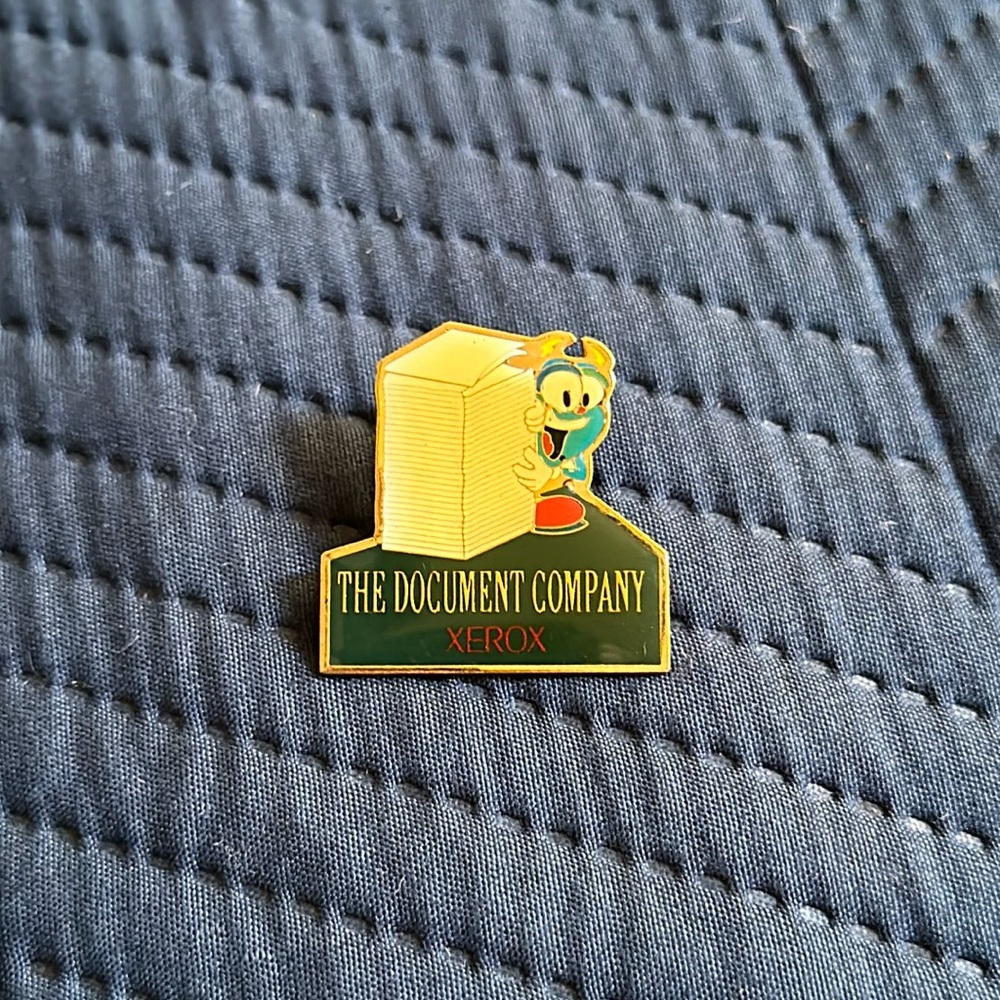 Vintage xerox the document company pin